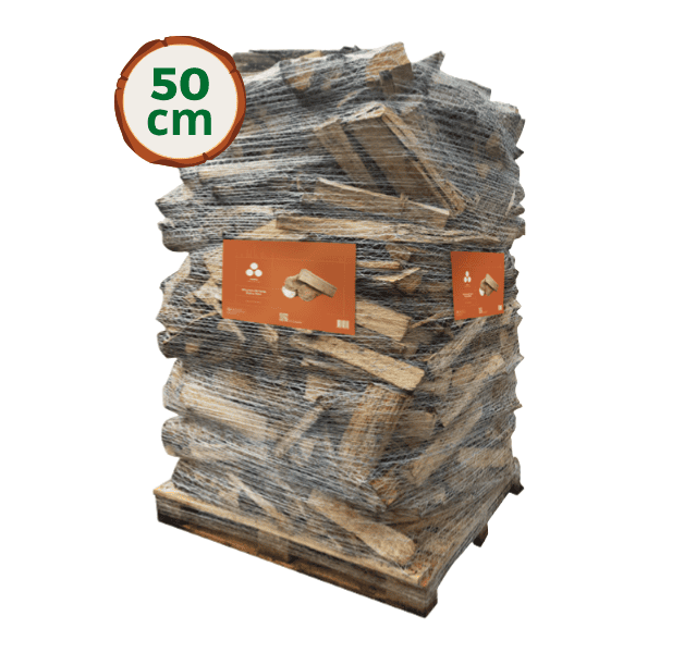 Lenha 50 cm Wooday – 100% folhosas – 2,5 Estéreis