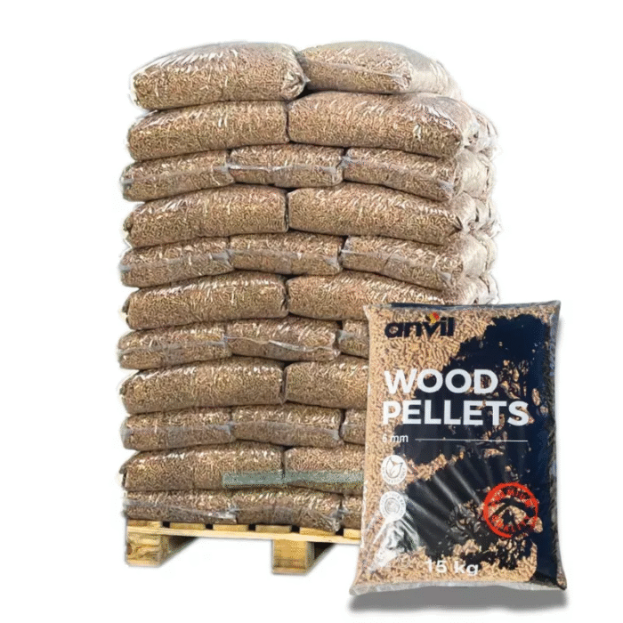 Pellets ANVIL – Palete de 70 sacos de 15 kg – EN Plus A1
