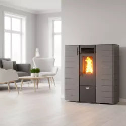 Salamandra a pellets canalizável extraplana Fango - 8 kW